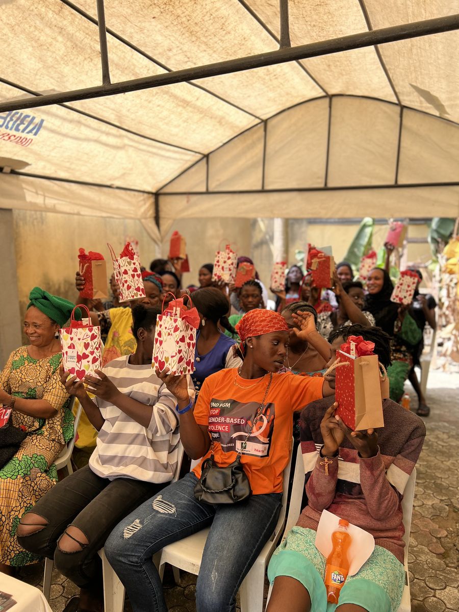 Women holding gift bags at the first We Remember You event in 2023
